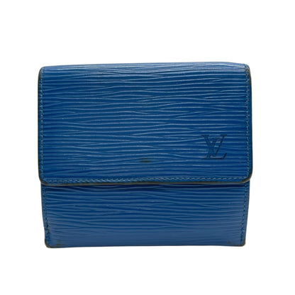Louis Vuitton Louis Vuitton Tri-Fold Wallet Epi Leather Porte Monnaie Bi-E Carte Credit M63485 Blue