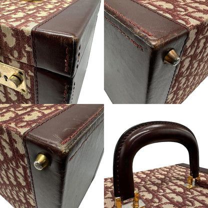 Christian Dior Makeup Box Canvas Leather Bordeaux