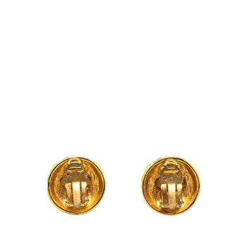 Vintage Chanel Coco Mark Matelasse Earrings