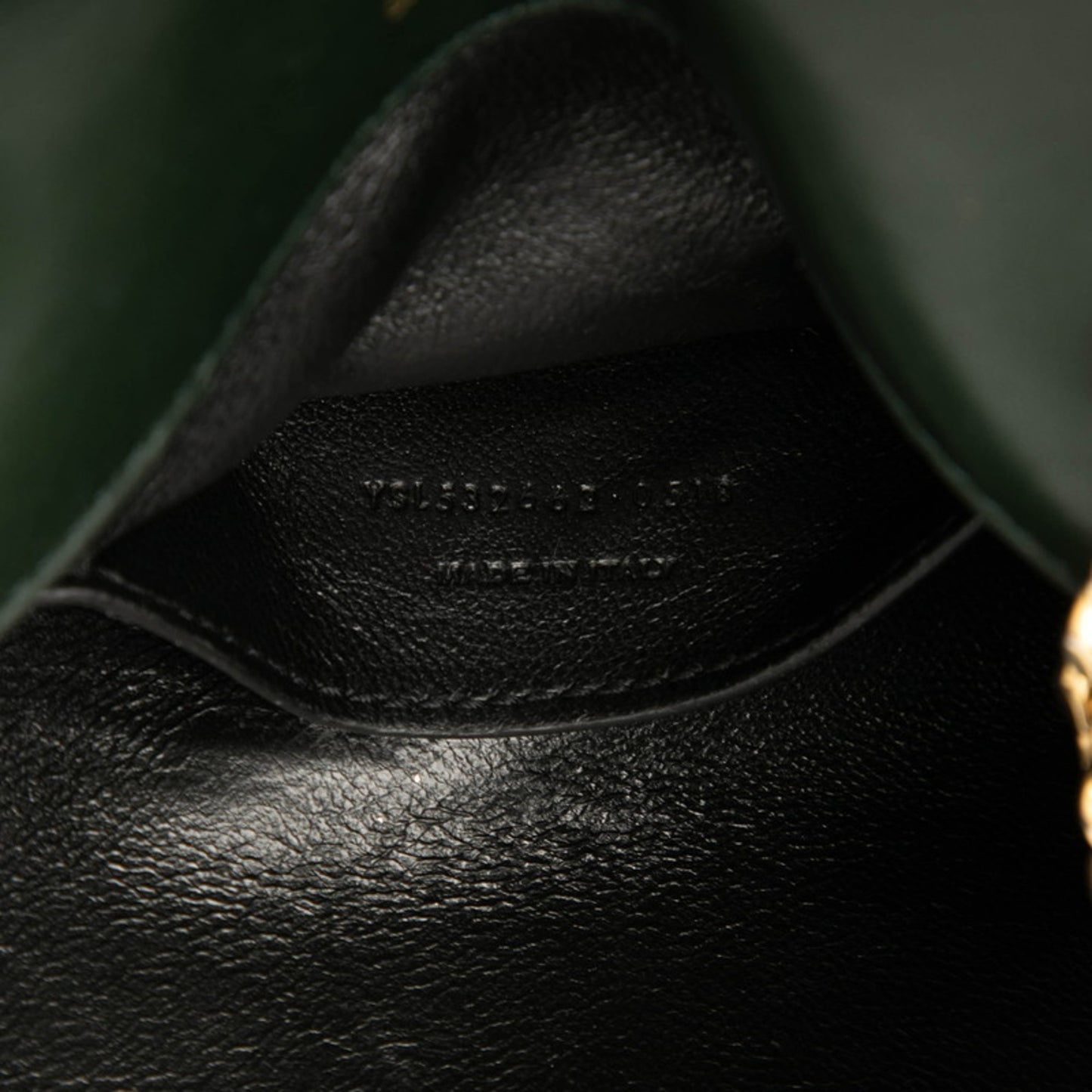 Saint Laurent Logo Chain Shoulder Bag In Green