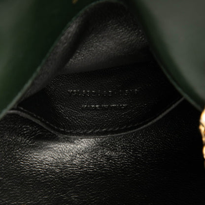Saint Laurent Logo Chain Shoulder Bag In Green