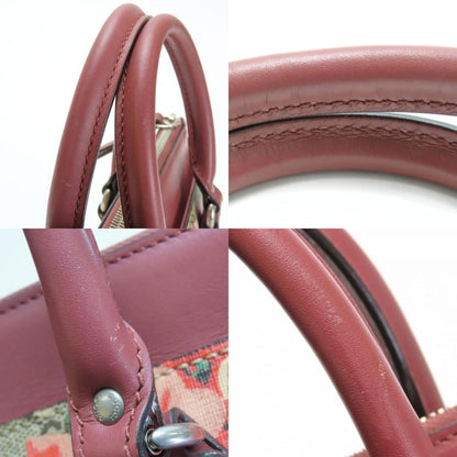 Gucci Handbag 453177 Gg Blooms Mini Supreme Canvas Beige Red Pink Flower