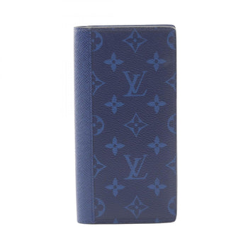 Louis Vuitton Portefeuille Brazza Taigarama Cobalt Blue Bifold Long Wallet