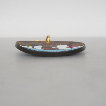 Louis Vuitton Damier Porte-Cls Illustre Keychain M62751 Blue Ebene