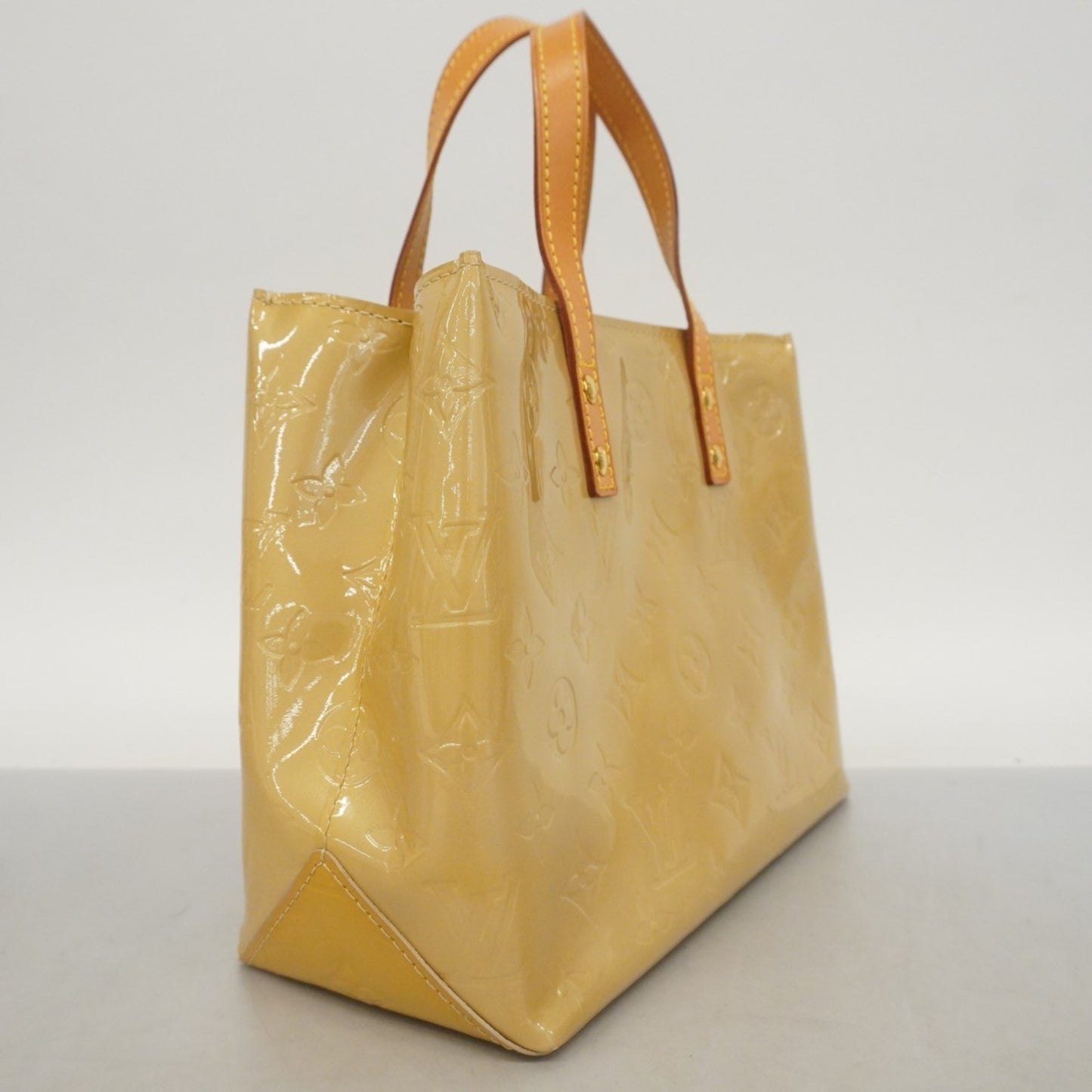 Louis Vuitton Vernis Reed Pm Handbag M91144 Beige