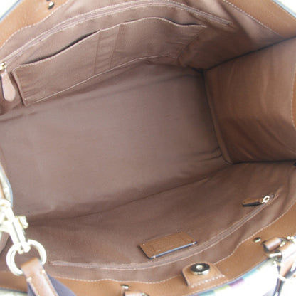 Coach Dempsey Tote F2239-C5793 Bag Signature 2-Way Brown Canvas