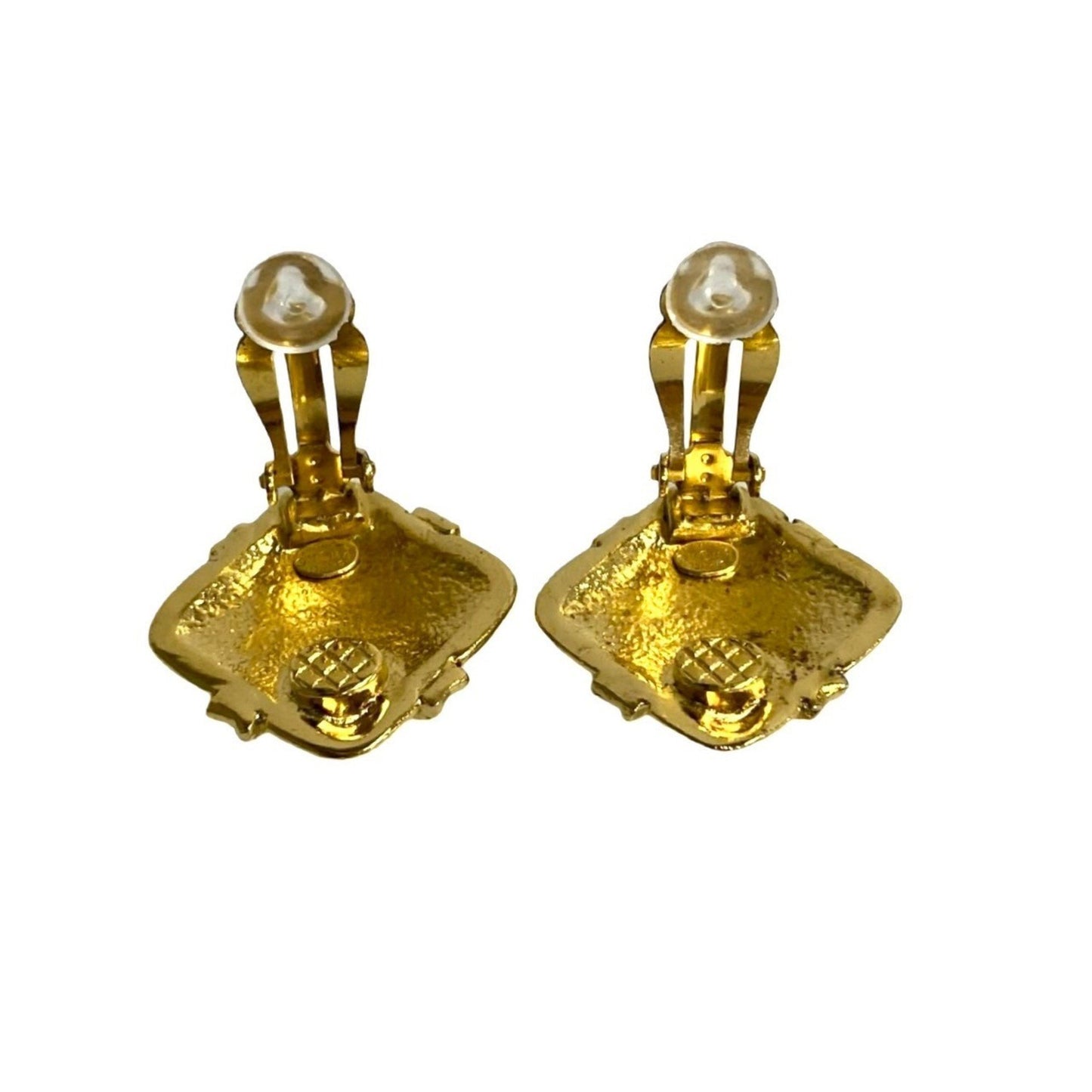 Chanel Vintage 97A Engraved Coco Mark Motif Earrings/Ear Cuff Gold 69077