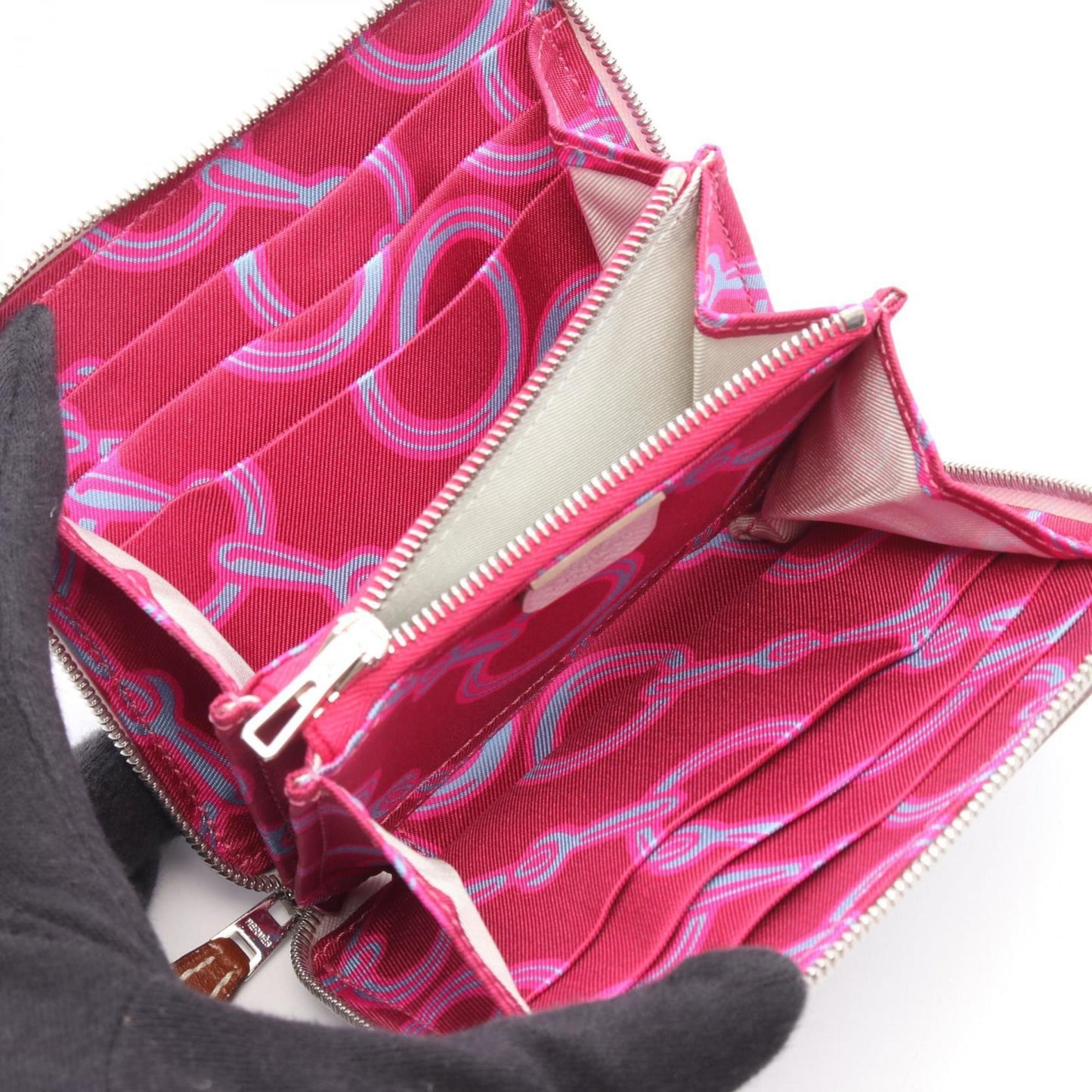 Hermes Herms Azap Compact Silkin Round Wallet