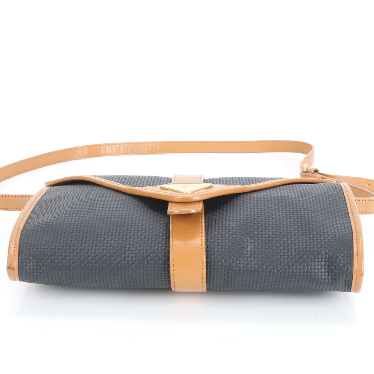 Yves Saint Laurent Ysl Triangle Plate Leather Shoulder Bag Crossbody