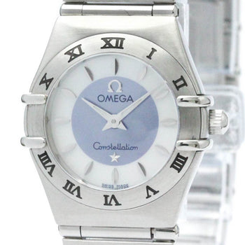 Polished Omega Constellation Mop Dial Steel Quartz
