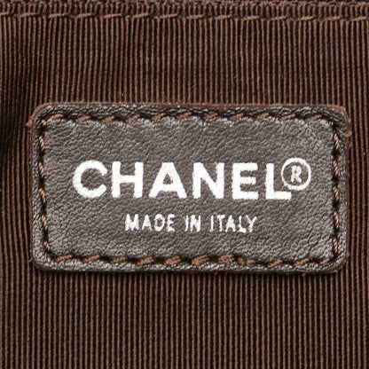 Chanel Coco Mark Handbag Boston Bag Brown Caviar Skin