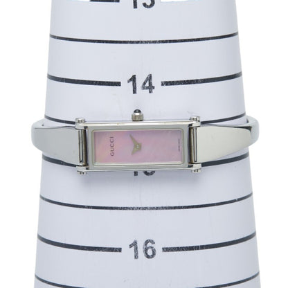 Gucci Bangle Watch 1500L Quartz Pink Dial Stainless Steel