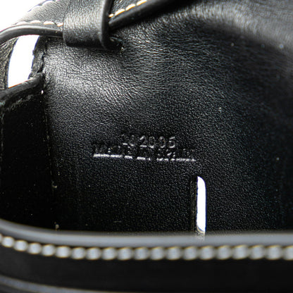 Loewe Anagram Heel Pouch Shoulder Bag Black Leather