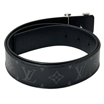 Louis Vuitton Monogram Eclipse Men'S Belt With Lv Initials