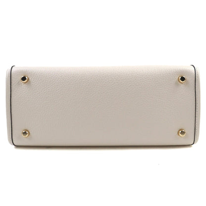 Coach 24Aw Co976 Logo Dempsey 2-Way Leather Tote Bag/Shoulder Bag In Chalk Ivory