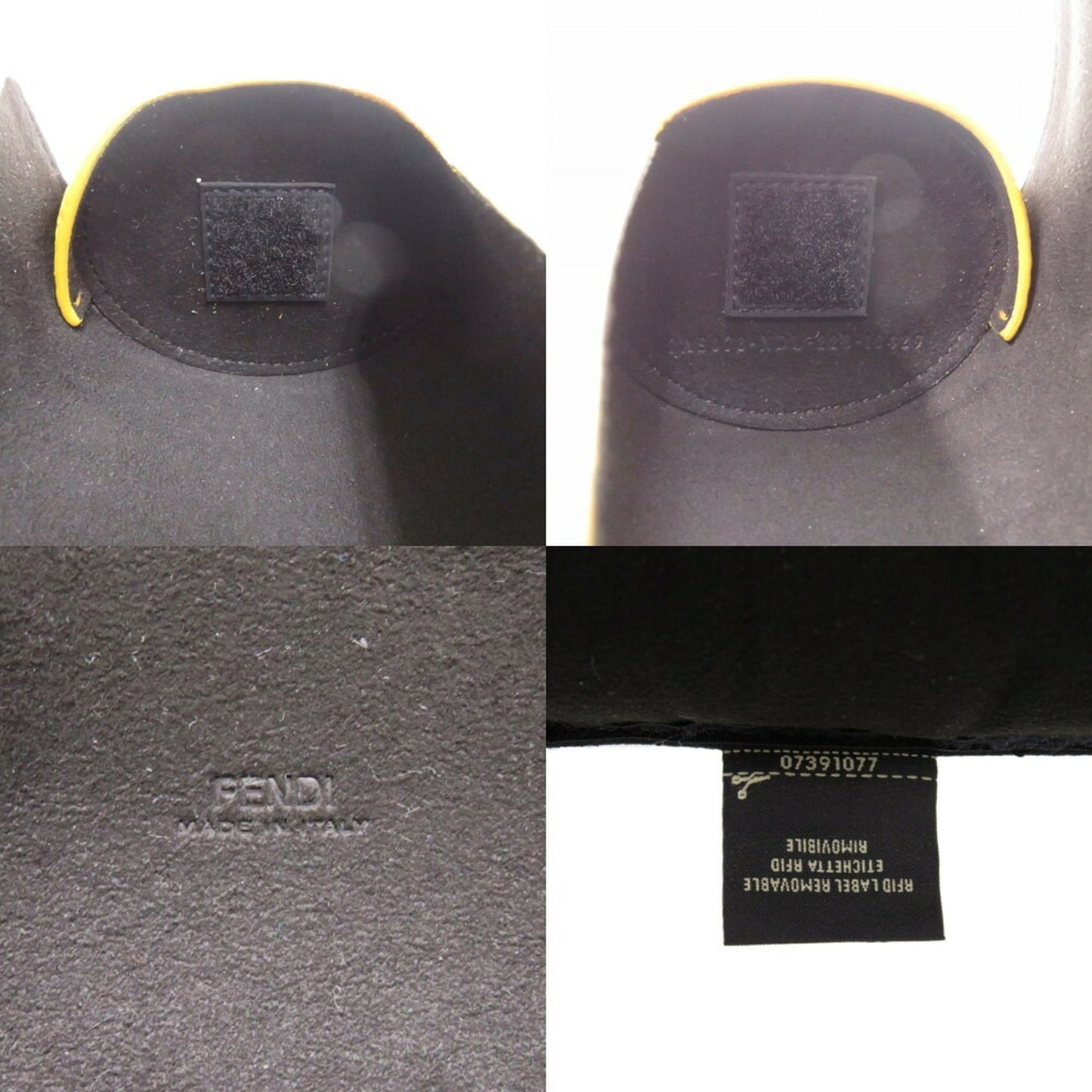Like New Fendi Leather Pouch With Yellow Watch Case