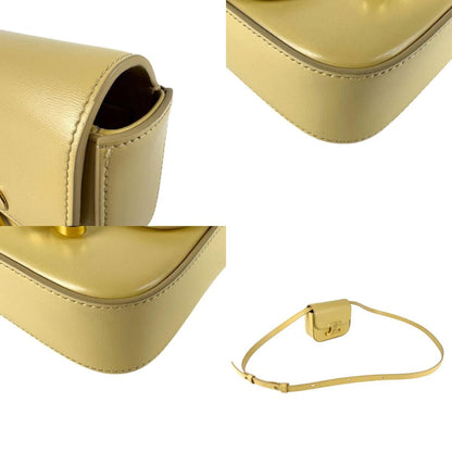 Celine Triomphe Mini Claude Leather Cream Shoulder Bag