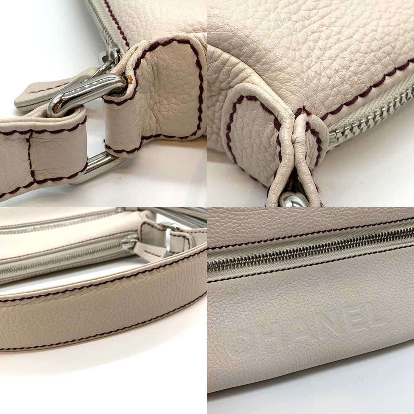 Chanel Shoulder Bag Horizontal White Tassel