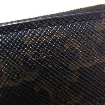 Celine Large Zip Wallet 10B552 Black Leather Macadam Pattern Round Long