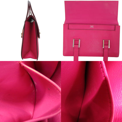 Hermes 365 Chevre Rose Shocking Handbag 1017 Hermes