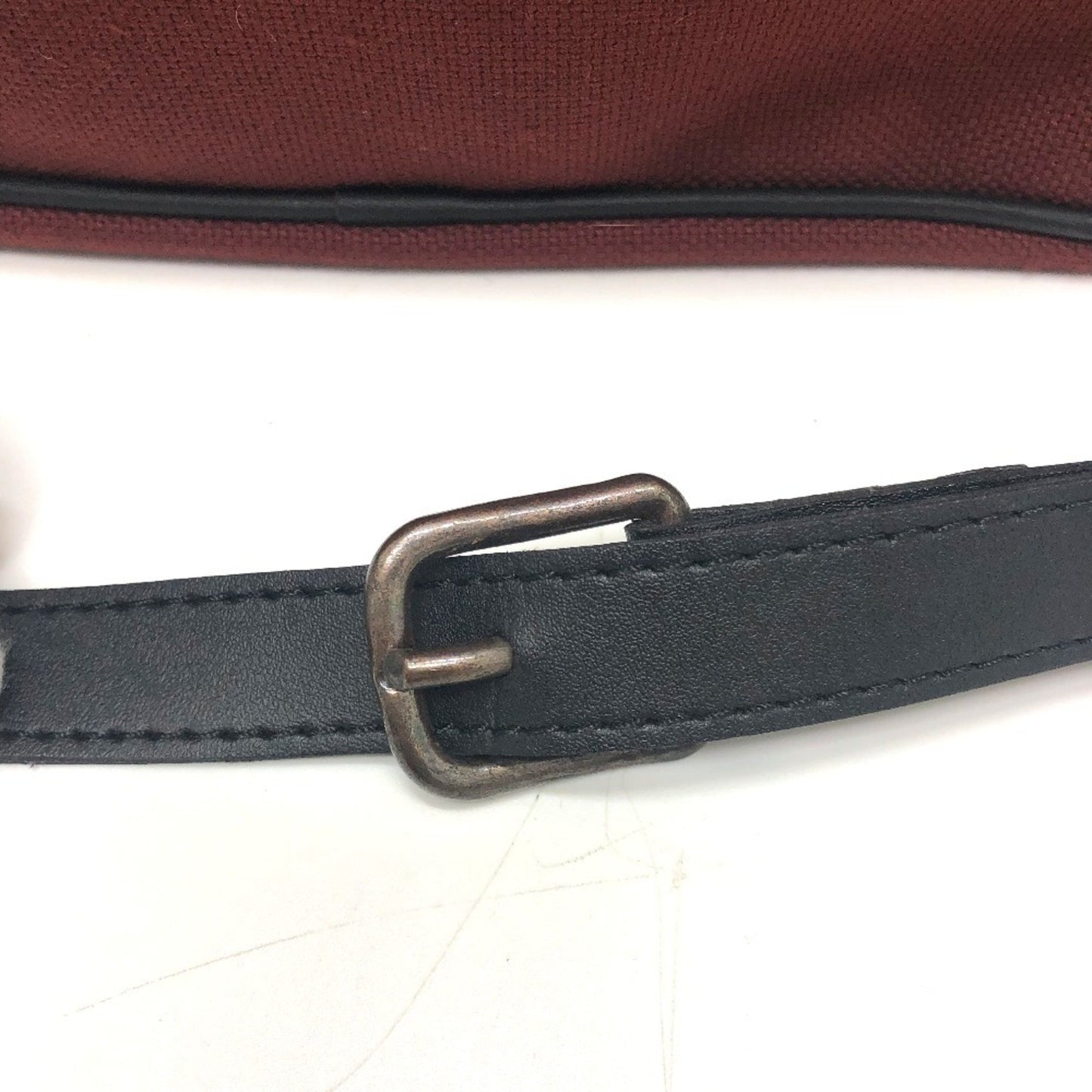Yves Saint Laurent Logo Shoulder Bag/Logo Square Canvas/Leather