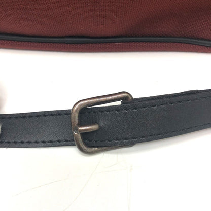 Yves Saint Laurent Logo Shoulder Bag/Logo Square Canvas/Leather