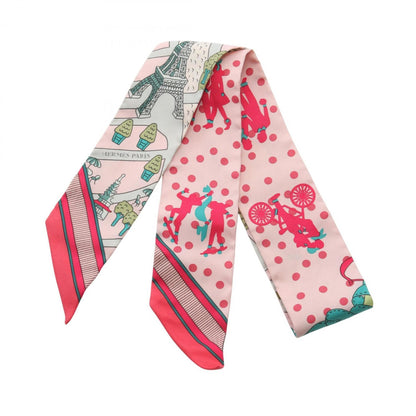 Hermes Herms Les Nouveaux Amoureux De Paris Twilly Silk Scarf For Women