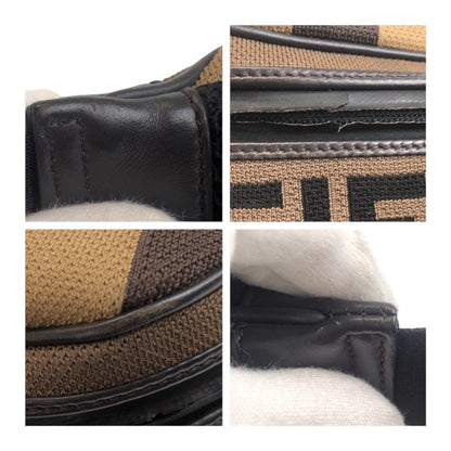 Fendi Zucca Pattern Brown Canvas With Gold Hardware
