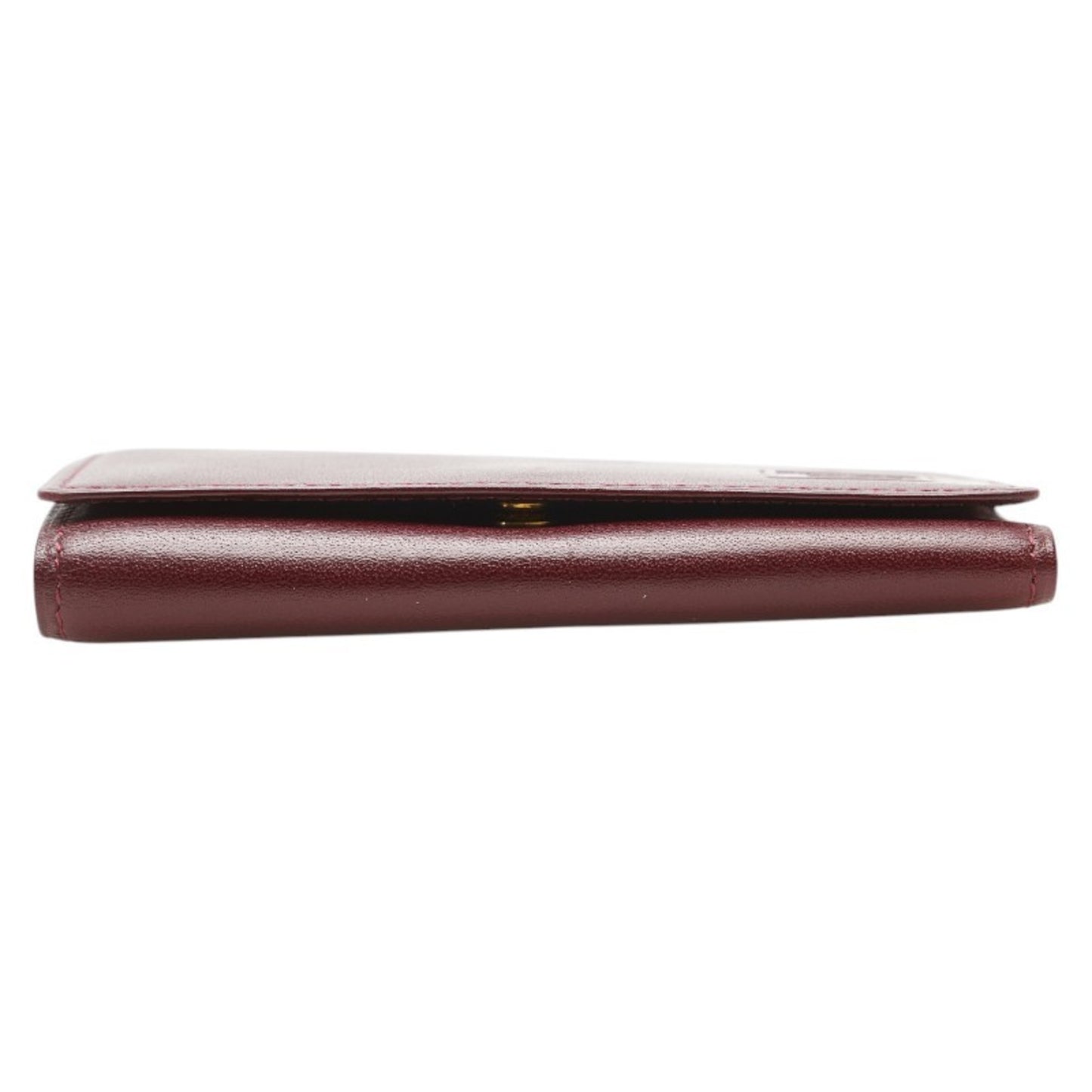 Burberry Nova Check 3-Ring Key Case In Wine Red