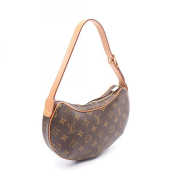 Louis Vuitton Pochette Croissant Shoulder Bag In Coated Canvas And Leather With Monogram Design