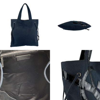 Yves Saint Laurent Kahala Tote Handbag In Canvas And Patent Leather