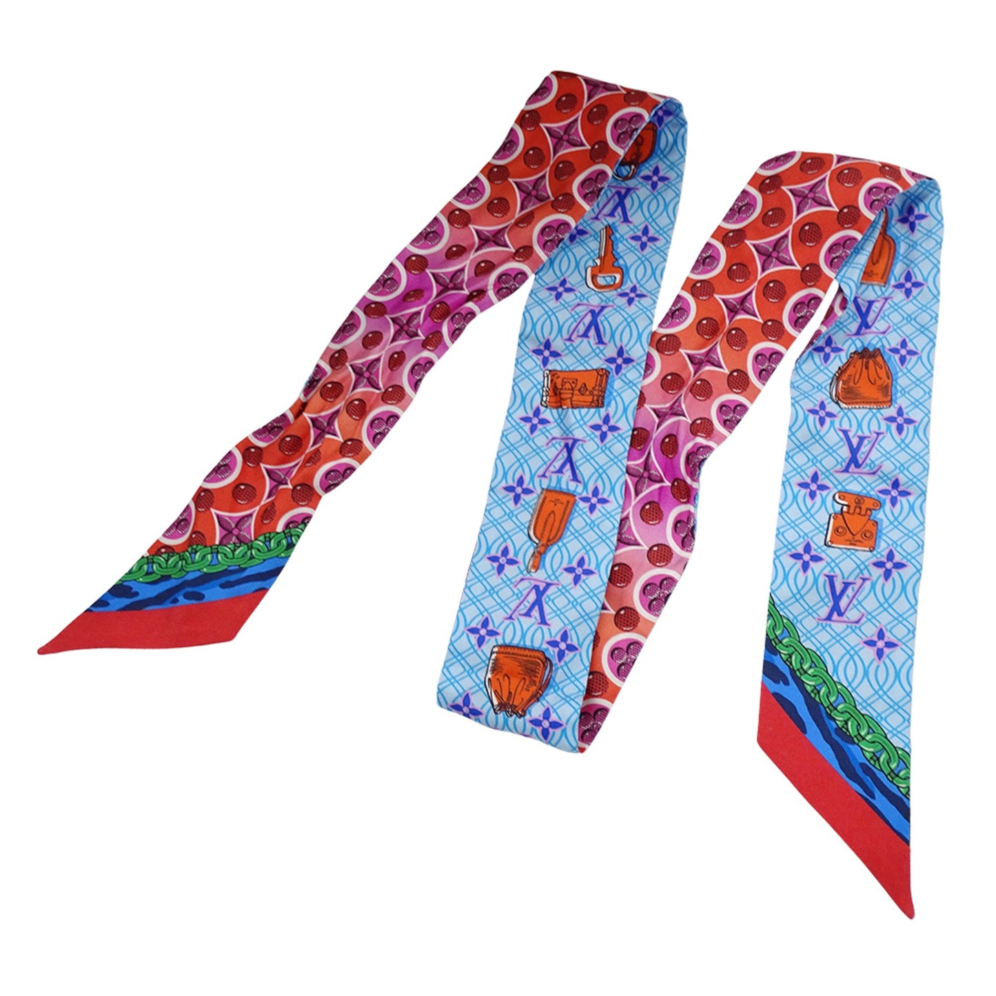 Louis Vuitton Women'S Silk Bandeau Bb Scarf In Bubble Gram Multicolor