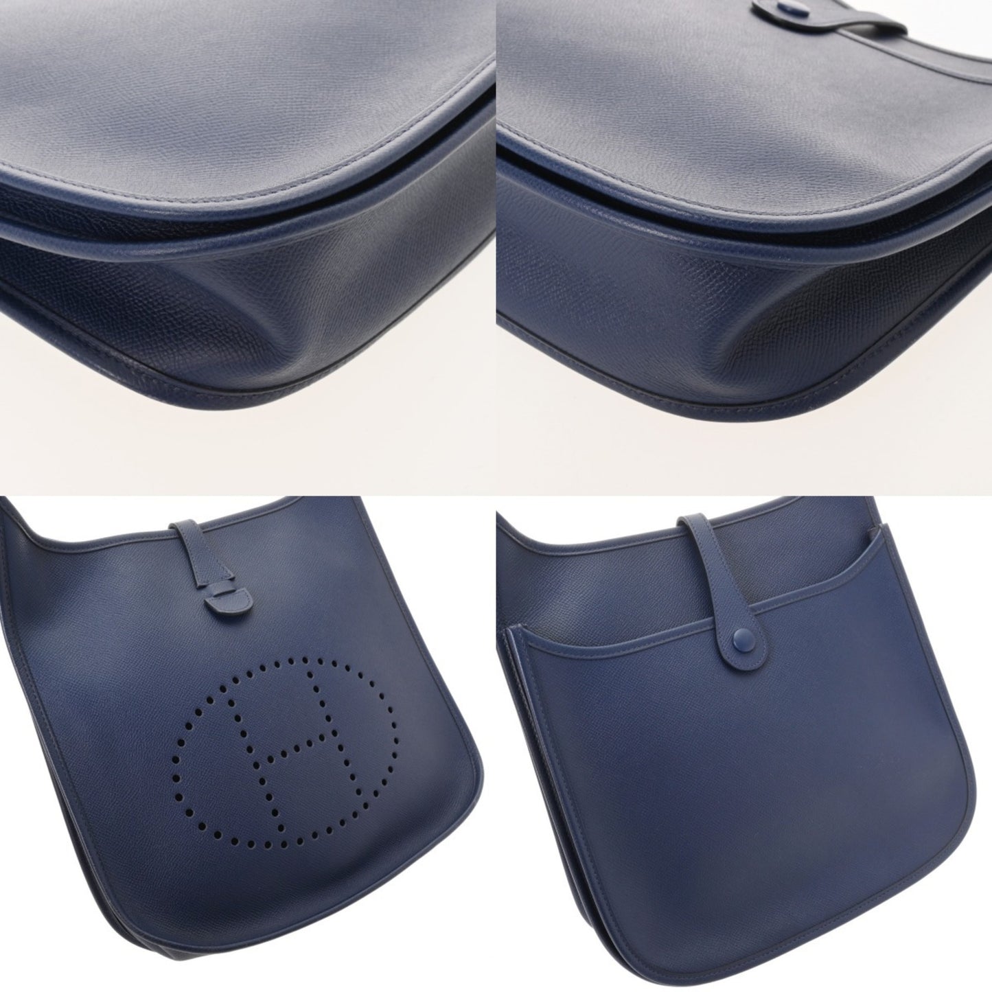 Hermes Evelyn 3 Pm Blue Ankle Q Stamp (Circa 2013)