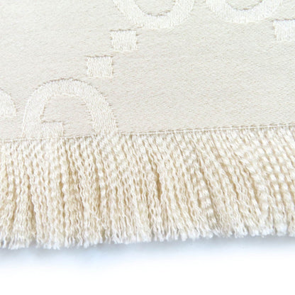 Gucci 795551 Wool And Silk Gg Jacquard Large Blanket/Shawl