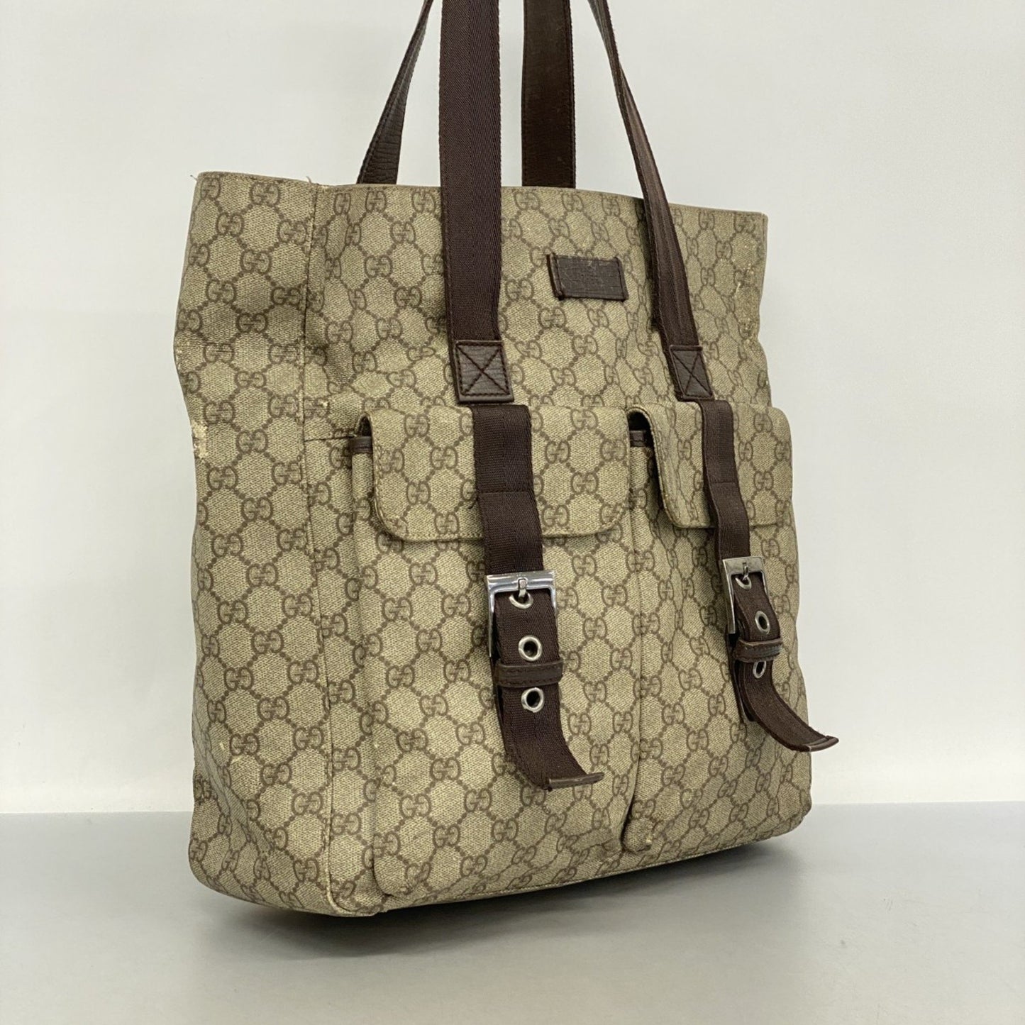 Gucci Gg Supreme Tote Bag 141196 Brown