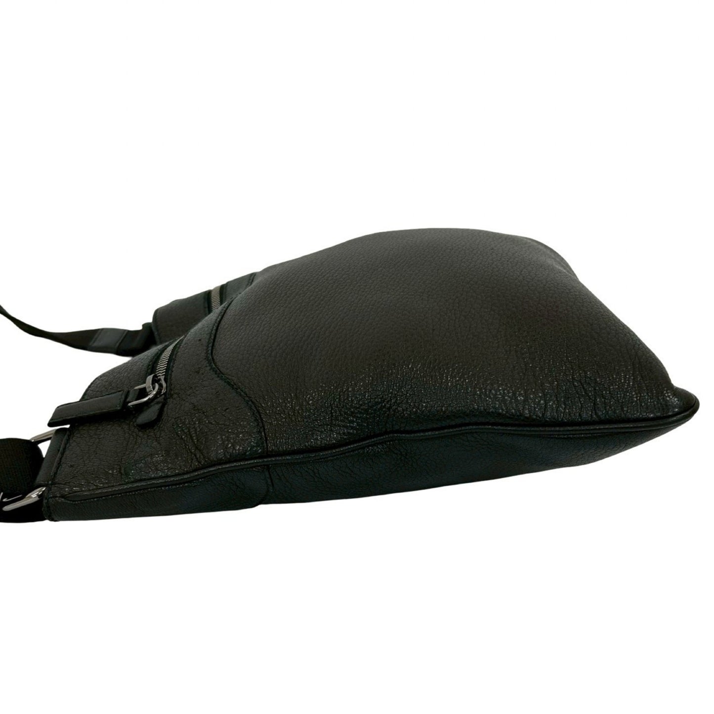 Prada Prada Logo Engraved Leather Shoulder Bag