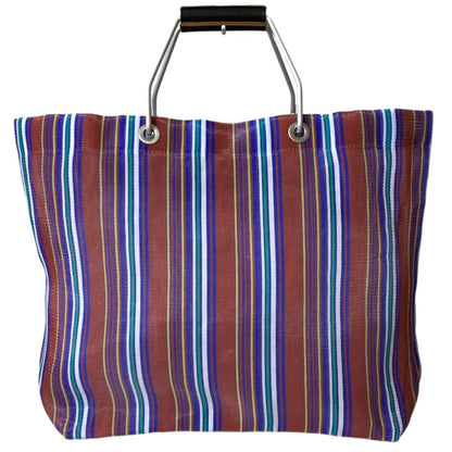 Marni Flower Market Striped Tote Bag Handbag Multicolor
