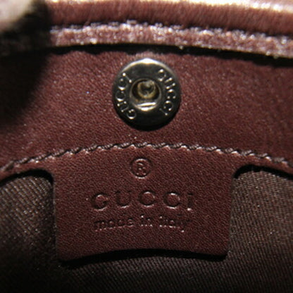 Gucci Shoulder Bag Guccissima 141863 Dark Brown Leather Pochette Crossbody Gg