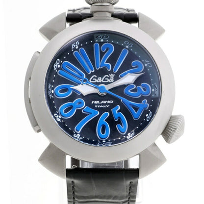 Gaga Milano Manuale Diving 48Mm 5040.4 Black Blue Automatic Watch A-158399
