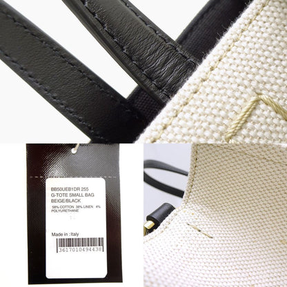 Givenchy G Tote Small Bb50Ueb1Dr-255 Handbag Cotton X Linen Calf Beige Black 352241