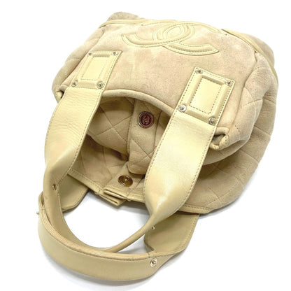 Chanel Cc Mark Bag Hand Bag Beige X Goldhardware