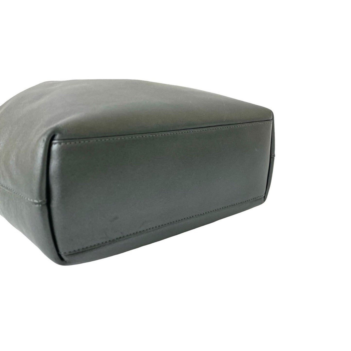 Christian Dior Maris Pearl Handle Leather Handbag Mini Tote Bag Gray 81480