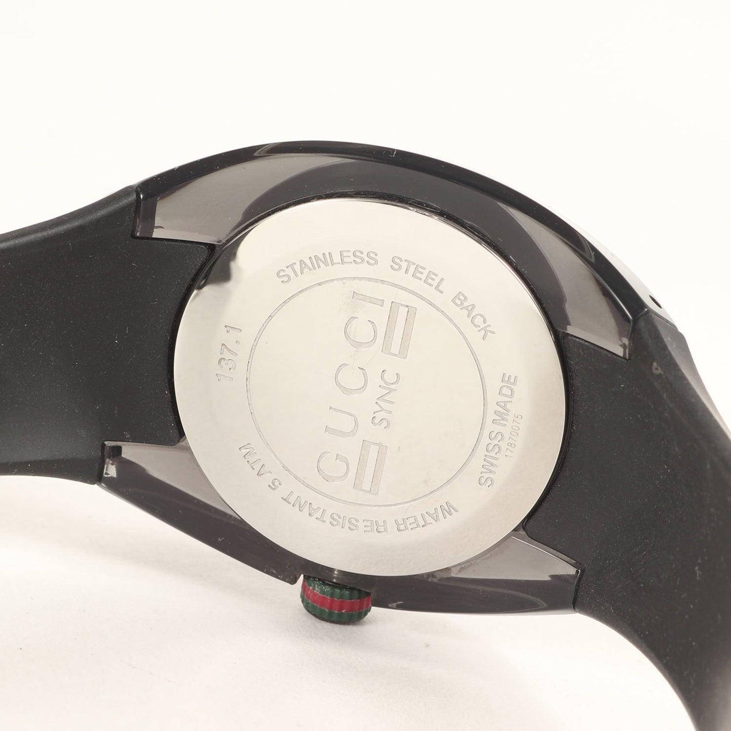 Gucci Gucci Skeleton Analog (Sync) Sherry Line Rubber Belt Black