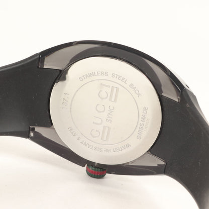 Gucci Gucci Skeleton Analog (Sync) Sherry Line Rubber Belt Black