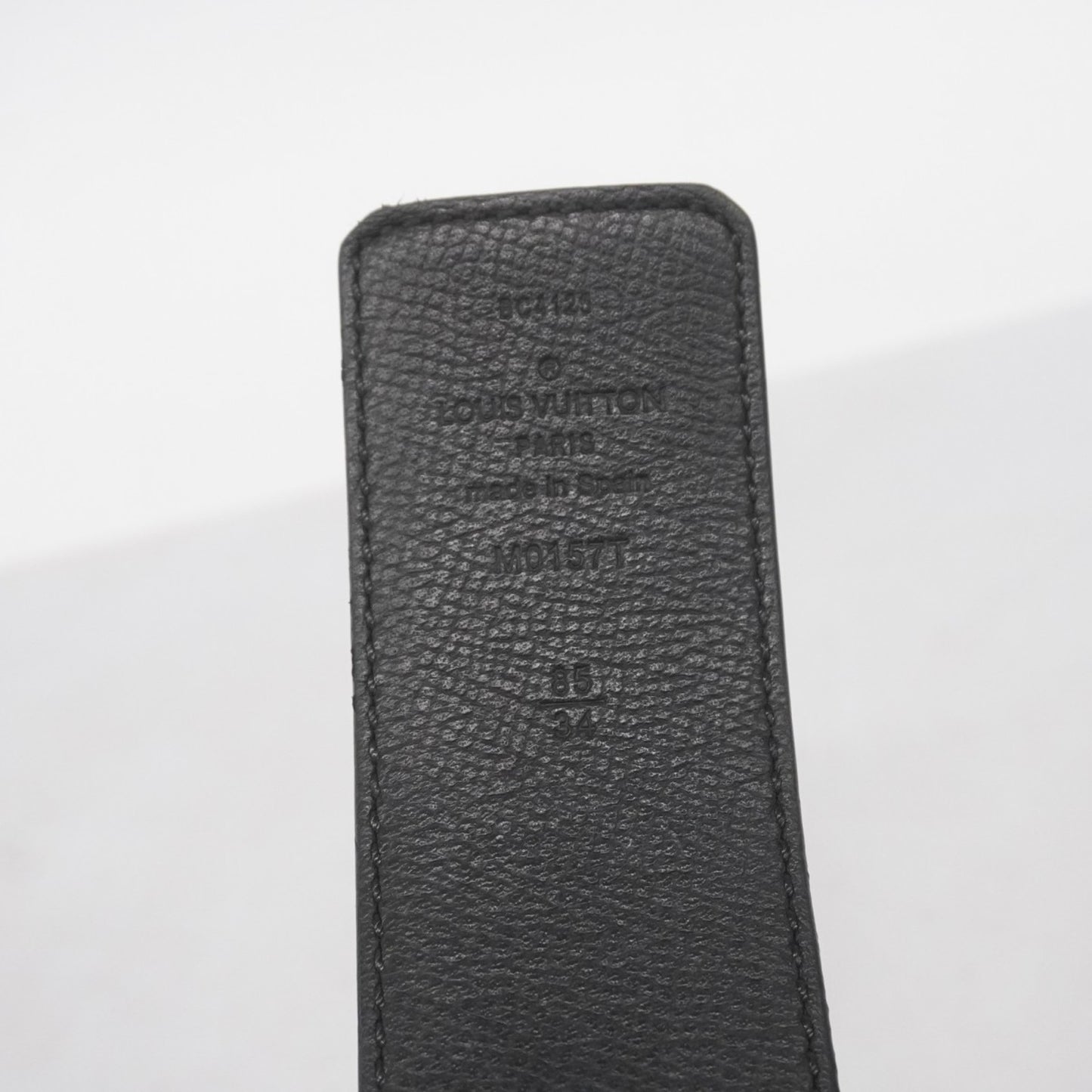 Louis Vuitton Monogram Eclipse Lv Initial Belt 40Mm Reversible M0157T Black/Gray