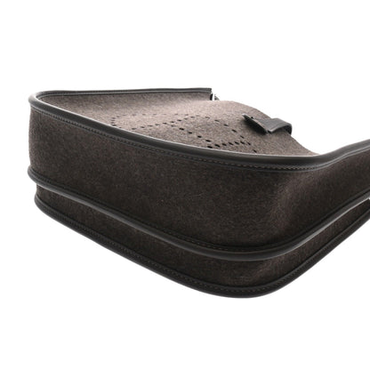 Hermes Evelyne 3 Pm Grimoire Chocolat Z Stamp (Circa 2021) Women'S Felt Swift Shoulder Bag