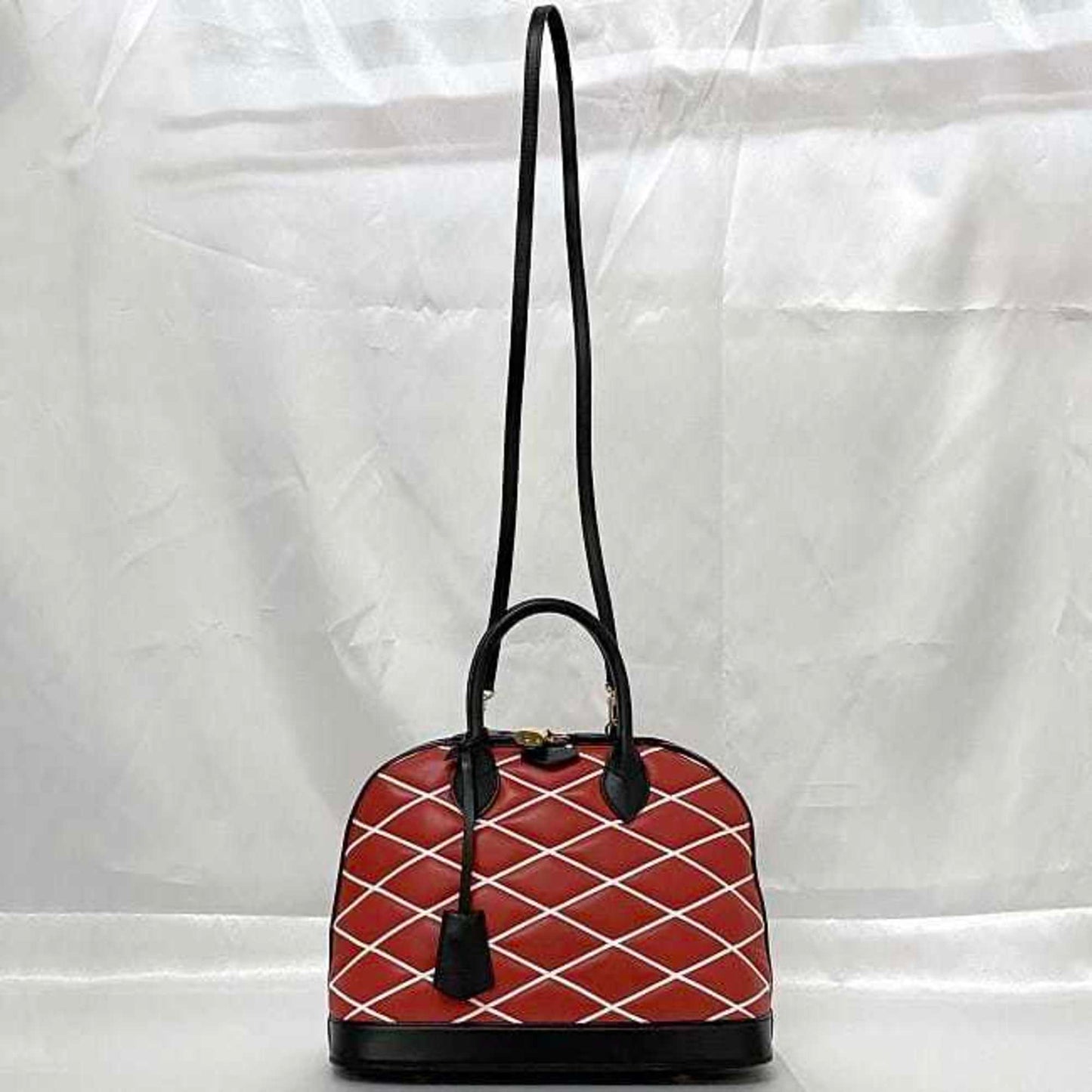 Louis Vuitton Handbag Alma Pm F-22474 Red Black Maltage 2Wy Shoulder Bag Leather Fo4104 Louis