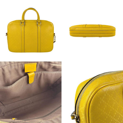 Gucci Handbag Shoulder Bag Diamante Leather Yellow