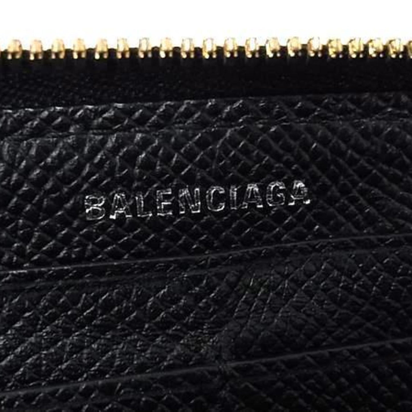 Balenciaga Bb 601390 Black Leather Round Long Wallet