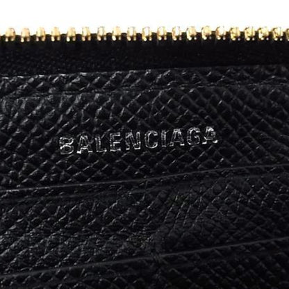 Balenciaga Bb 601390 Black Leather Round Long Wallet